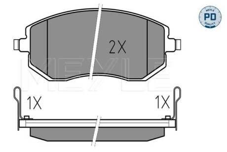 Колодки гальмівні (передні) Subaru Forester/Legacy 02-09 MEYLE 025 238 6517/PD (фото 1)