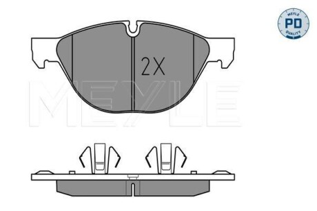 Колодки гальмівні (передні) BMW X5/ X6 07- MEYLE 025 241 7219/PD