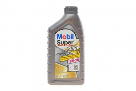 Олива моторна SUPER 3000 X1 5W-30 Formula FE (Каністра 1л) MOBIL 152565