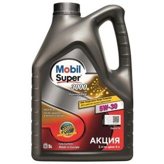 Олива моторна SUPER 3000 X1 5W-30 Formula FE (Каністра 5л) MOBIL 156155