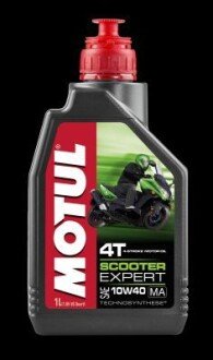 1л Scooter Expert 4T 10W-40 MA Олива TECHNOSYNTHESE для 4-такт. двигунів SP, JASO MA MOTUL 105960