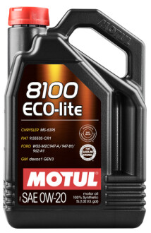 Олива моторна 8100 Eco-lite 0W-20 5л MOTUL 108536