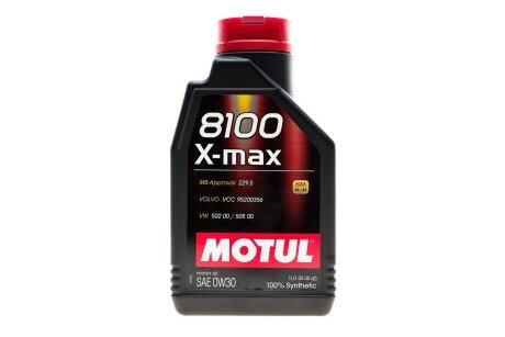 Олива 0W30 8100 X-max (1L) (MB 229.5/VW502.00/505.00/VOLVO VCC 95200356) (106569) MOTUL 347201