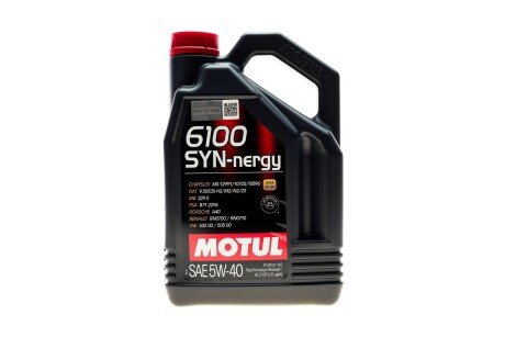 Олива моторна 6100 Syn-Nergy 5W-40, 4л. MOTUL 368350