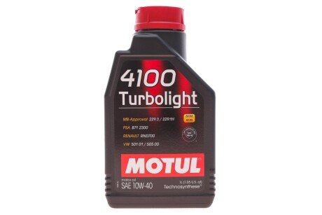 Олива моторна 4100 Turbolight 10W-40, 1л. MOTUL 387601