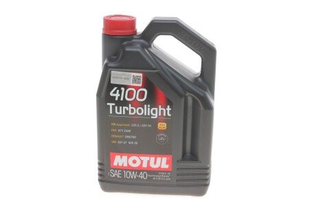 Олива моторна 4100 TURBOLIGHT 10W40 4L MOTUL 387607