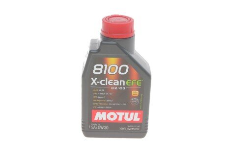 Олива моторна 8100 X-CLEAN EFE 5W30 1L MOTUL 814001