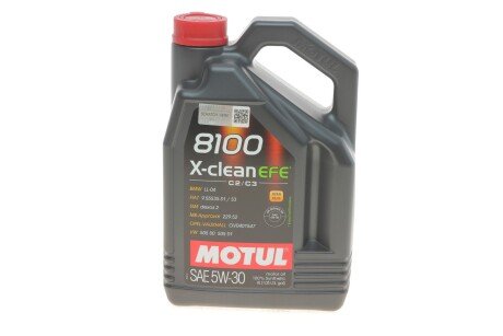 Олива моторна 8100 X-CLEAN EFE 5W30 4L MOTUL 814007