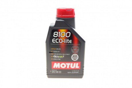 Олива моторна 8100 Eco-Lite 5W-30, 1л. MOTUL 839511 (фото 1)