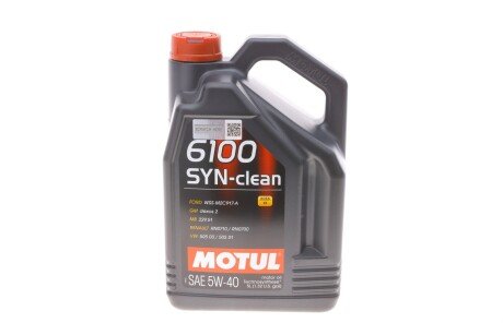 Олива моторна 6100 SYN-CLEAN 5W40 5L MOTUL 854251