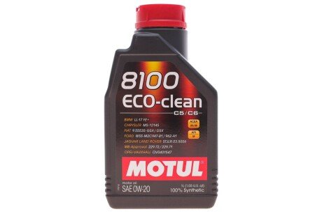 Олива моторна 8100 Eco-Clean 0W-20, 1л. MOTUL 868111