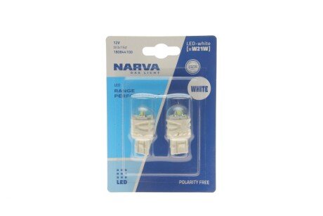 Лампа світлодіодна W21W white LED Range Performance 2,2W W3x16d (блістер 2шт) NARVA 180844100