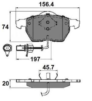 Гальмівні колодки пер. Passat B5/Audi A4/A6 00-05 National NP2026