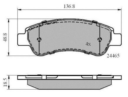 Гальмівні колодки Boxer/Ducato/Jumper (06-21) National NP2502