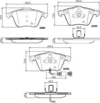 Гальмівні колодки пер. Audi A4/A6/A8 00- National NP2559