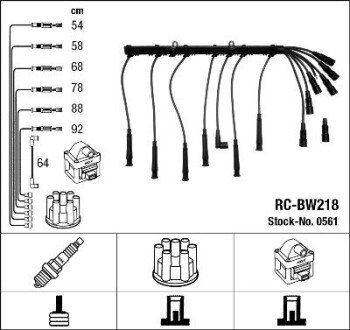 К-кт проводiв (RC-BW218) BMW 3/5 "2,0-2,7 "81-93 NGK 0561