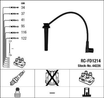 Комплект проводів запалення NGK 44226