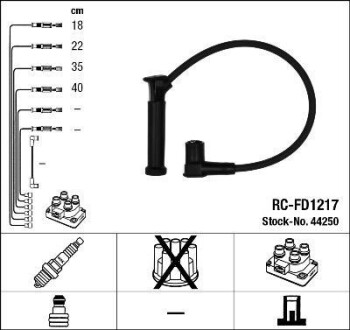 Комплект проводів запалення NGK 44250