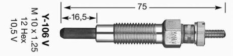 Свічка розжарювання NGK 6926