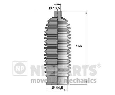 Пильовик рульового механізму NIPPARTS J2841014