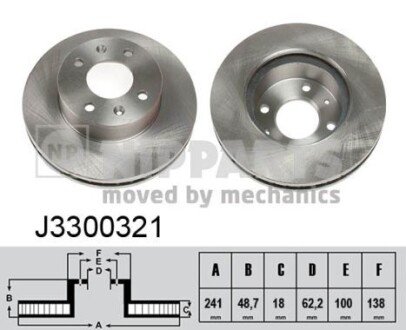 Гальмiвний диск NIPPARTS J3300321