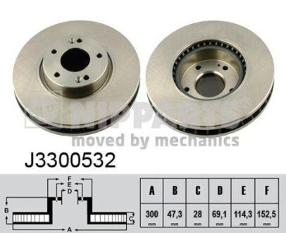 Гальмівний диск NIPPARTS J3300532