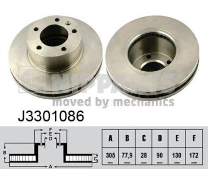 Гальмiвний диск NIPPARTS J3301086