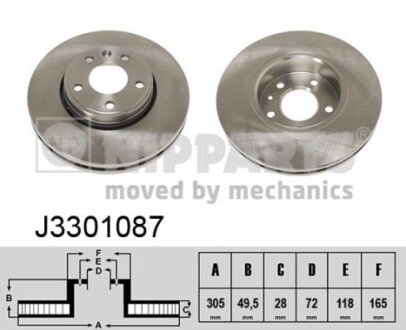 Гальмiвний диск NIPPARTS J3301087