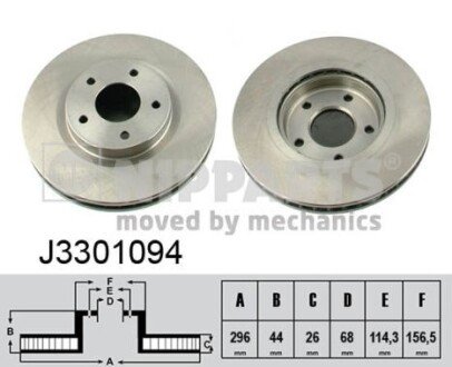 Гальмiвний диск NIPPARTS J3301094