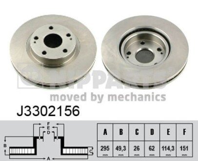 Гальмiвний диск NIPPARTS J3302156