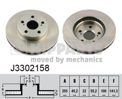 Гальмiвний диск NIPPARTS J3302158