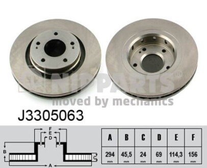 Гальмiвний диск NIPPARTS J3305063