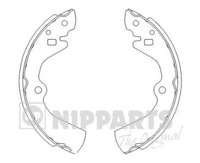 Фото гальмівні колодки NIPPARTS J3501034 Гальмівні колодки NIPPARTS J3501034
