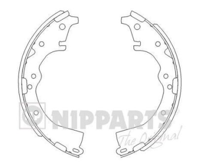 Фото гальмівні колодки NIPPARTS J3502022 Гальмівні колодки NIPPARTS J3502022