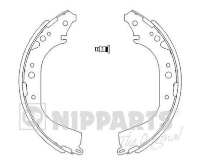 Фото гальмівні колодки NIPPARTS J3502039 Гальмівні колодки NIPPARTS J3502039