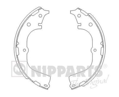 Фото гальмівні колодки NIPPARTS J3502046 Гальмівні колодки NIPPARTS J3502046