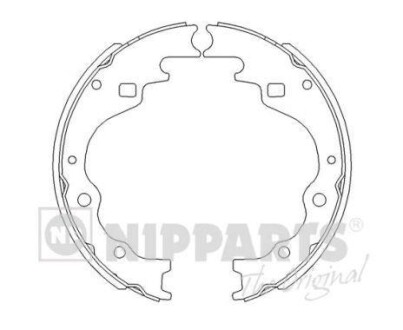 Фото гальмівні колодки NIPPARTS J3503025 Гальмівні колодки NIPPARTS J3503025
