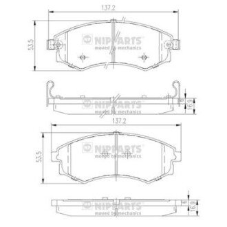 Гальмiвнi колодки дискові NIPPARTS J3600401