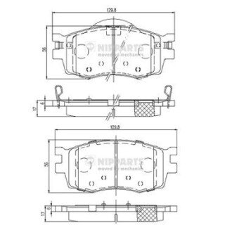 Гальмiвнi колодки дискові NIPPARTS J3600542