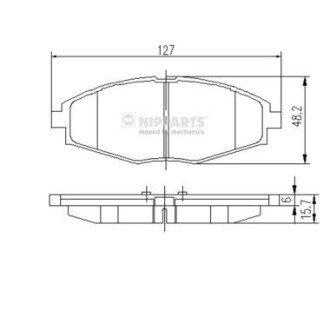 Гальмiвнi колодки дискові NIPPARTS J3600909