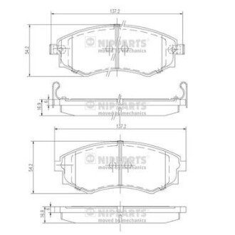 Гальмiвнi колодки дискові NIPPARTS J3601055