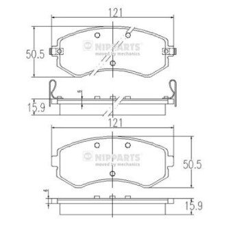 Гальмiвнi колодки дискові NIPPARTS J3601060