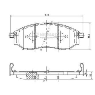 Гальмiвнi колодки дискові NIPPARTS J3601094