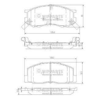 Колодки гальмівні NIPPARTS J3602074