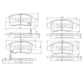 Гальмiвнi колодки дискові NIPPARTS J3602086