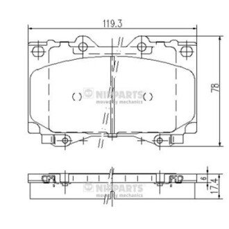 Гальмiвнi колодки дискові NIPPARTS J3602097