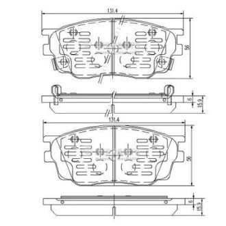 Гальмiвнi колодки дискові NIPPARTS J3603055