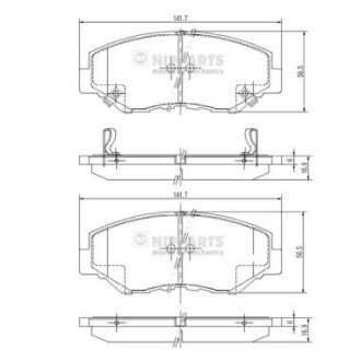 Гальмiвнi колодки дискові NIPPARTS J3604061