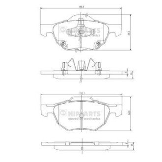 Гальмiвнi колодки дискові NIPPARTS J3604064