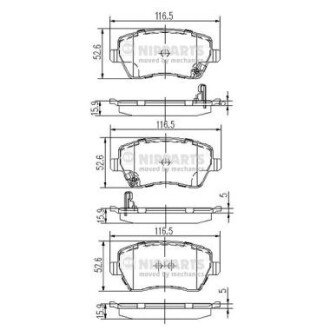 Гальмiвнi колодки дискові NIPPARTS J3608026